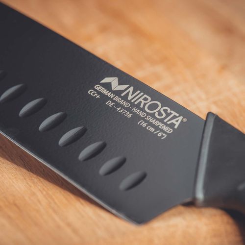Couteau De Cuisine Santoku Lame De 16 Cm Nirosta Black Edition