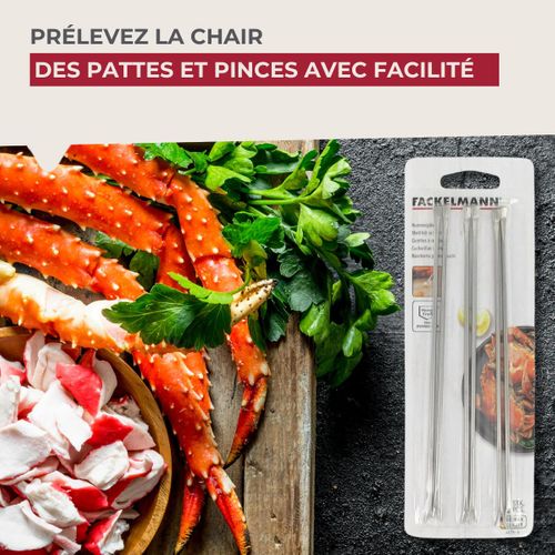 Lot De 6 Fourchettes à Crustacé En Acier Inoxydable 18,5 Cm Fackelmann