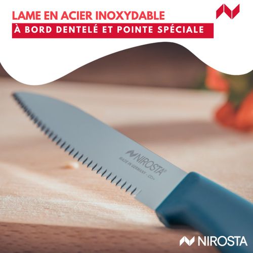 Couteau De Cuisine Lame Crantée 21,5 Cm Elemental