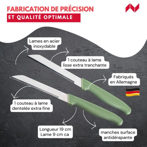 Set De 2 Couteaux à Légumes 19 Cm Elemental