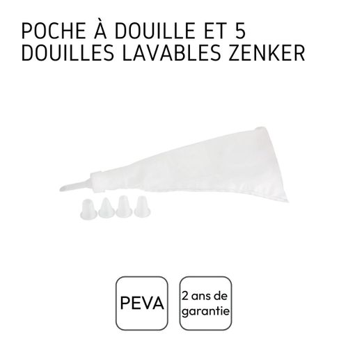 Poche à Douille Et 5 Embouts En Plastique 28 Cm Smart Pastry