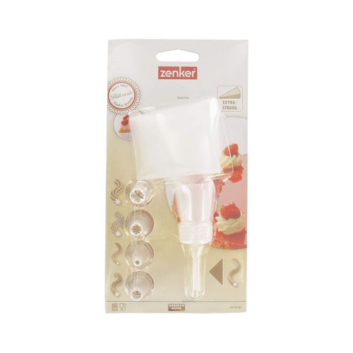 Poche à Douille Et 5 Embouts En Plastique 28 Cm Smart Pastry
