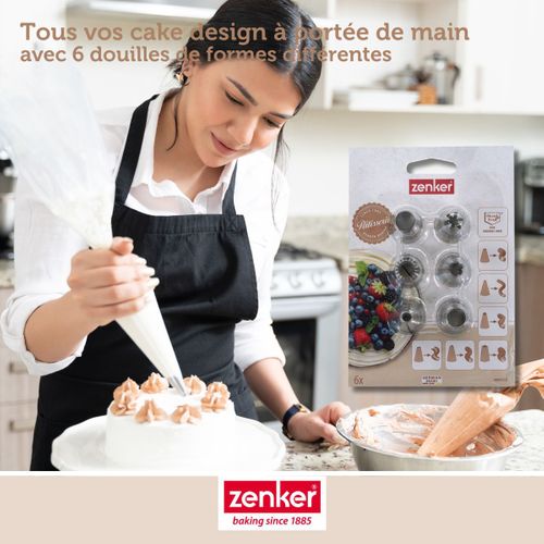 Lot De 6 Douilles à Pâtisserie En Inox Grand Modèle Smart Pastry