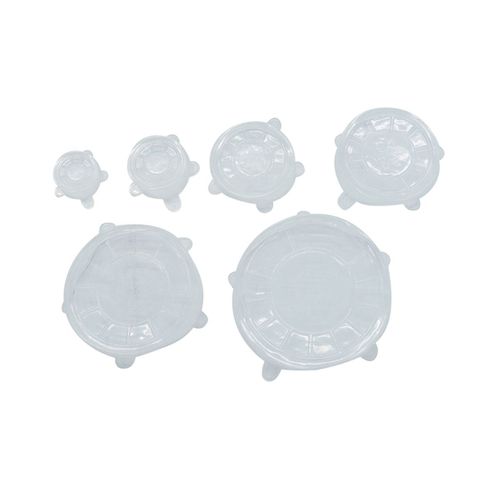 Lot De 6 Couvercles De Conservation En Silicone Étirable De 6 à 20 Cm Basic