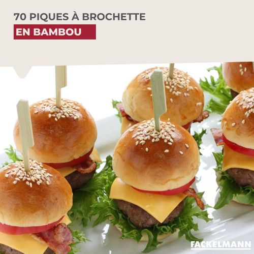 Lot De 70 Piques à Brochette 15 Cm Fackelmann Nature