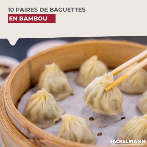 Lot De 10 Paires De Baguettes De 23cm En Bambou Asia Line