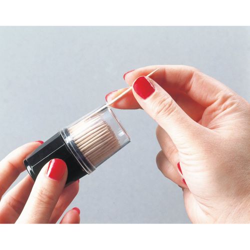 Lot De 190 Cure-dents En Bois Dans Une Boîte Ronde Avec Couvercle Wood Edition