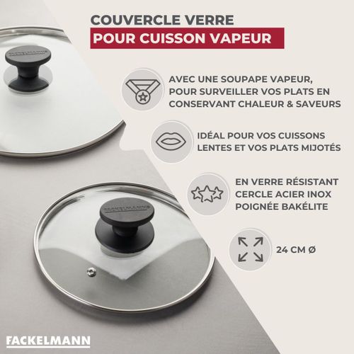 Couvercle De Cuisson En Verre 24 Cm