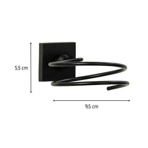 Support Sèche Cheveux En Zinc Noir Mat Fackelmann New York
