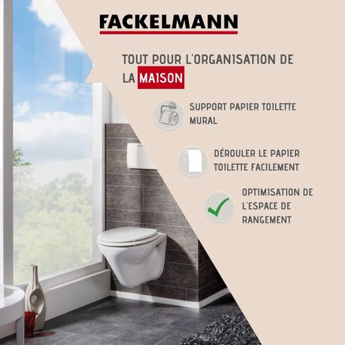 Porte Papier Toilette Mural Gris Fackelmann Vision