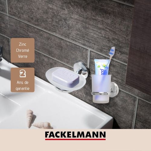 Porte Brosse à Dents En Verre Et Chromé Fackelmann Vision
