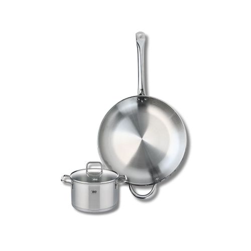 Ensemble De 1 Poêle De Cuisson 32 Cm Et 1 Faitout 16 Cm Elo Profi Citrin