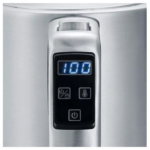 Bouilloire Sans Fil 1.7l 3000w Température Réglable Inox/noir - Wk3418