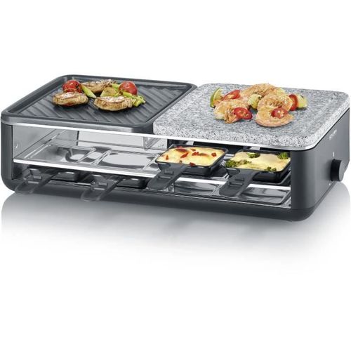 Appareil à Raclette 1300w 8 Personnes + Pierre à Griller - 2366