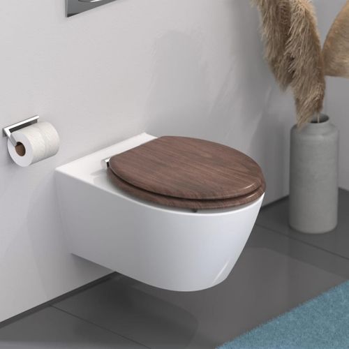 Siège de toilette fermeture en douceur Natural MDF