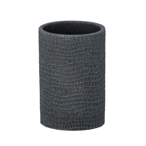 Gobelet De Salle De Bain Design Craquelé Peanut - Gris Anthracite