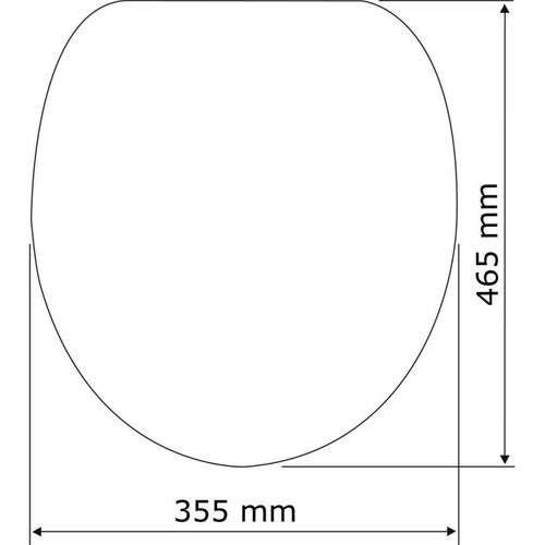 Abattant Wc "palma" - Blanc - P 35,7 X L 46,5 Cm