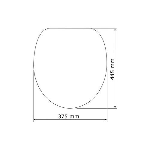 Abattant Wc "samos" - Bleu Ardoise - L 37,5 X L 44,5 Cm