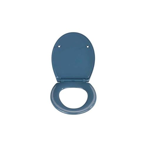 Abattant Wc "samos" - Bleu Ardoise - L 37,5 X L 44,5 Cm