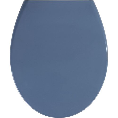 Abattant Wc "samos" - Bleu Ardoise - L 37,5 X L 44,5 Cm