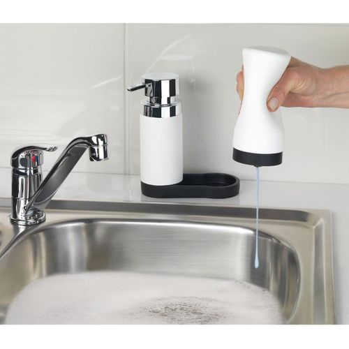 Distributeur De Savon Et Liquide Vaisselle Wenko Easy-squeez-e Blanc