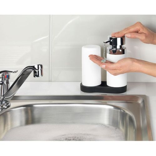 Distributeur De Savon Et Liquide Vaisselle Wenko Easy-squeez-e Blanc