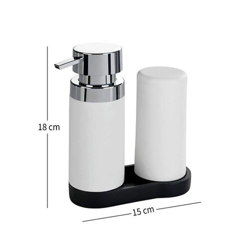 Distributeur De Savon Et Liquide Vaisselle Wenko Easy-squeez-e Blanc