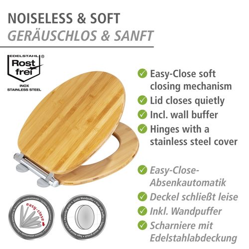 Abattant Wc En Bambou - Beige - Taille Universelle