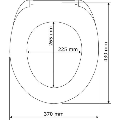 Abattant Wc "wenge" - Marron Foncé - P 37 X L 43 Cm