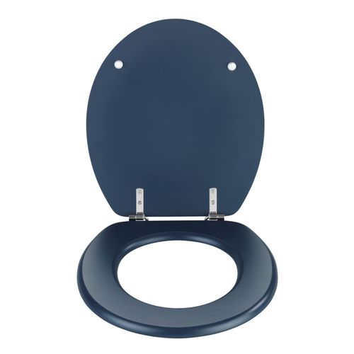 Abattant Wc En Bois "prima" - Bleu - Taille Universelle