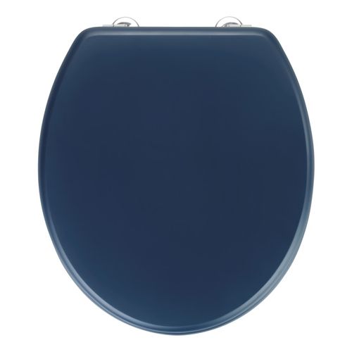 Abattant Wc En Bois "prima" - Bleu - Taille Universelle