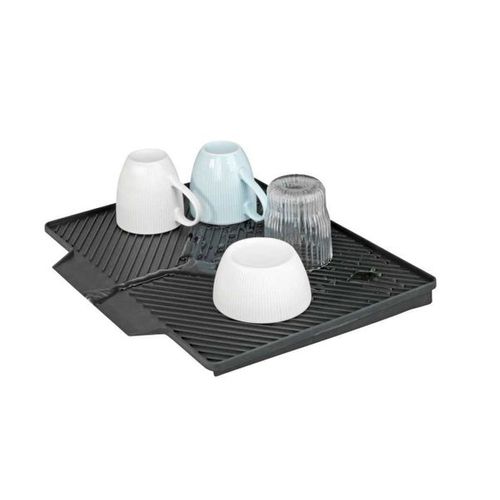 Égouttoir Vaisselle Wenko Nelia Noir Avec Tapis Égouttoir