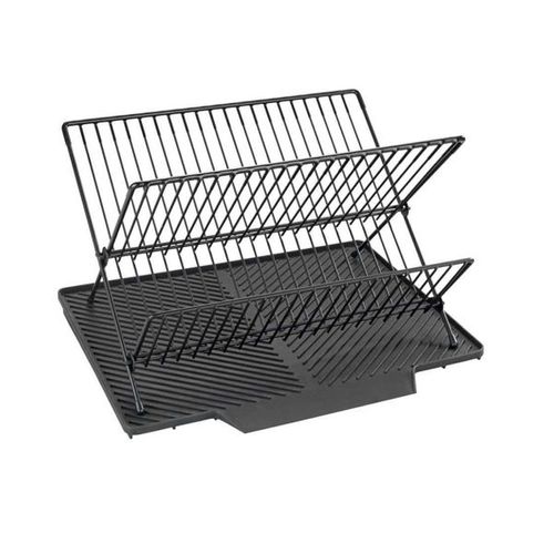 Égouttoir Vaisselle Wenko Nelia Noir Avec Tapis Égouttoir