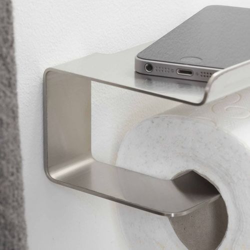 Porte-papier Toilette Avec Étagère Colar Argenté 1314230946