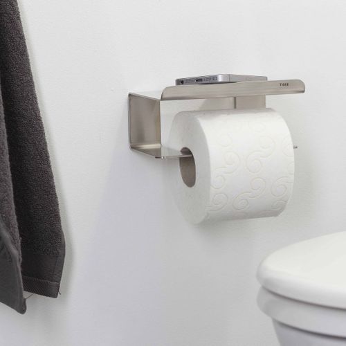 Porte-papier Toilette Avec Étagère Colar Argenté 1314230946