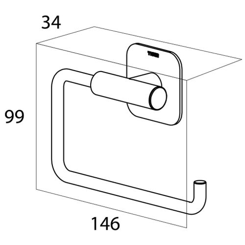 Porte-papier Toilette Colar Chromé 1314030346