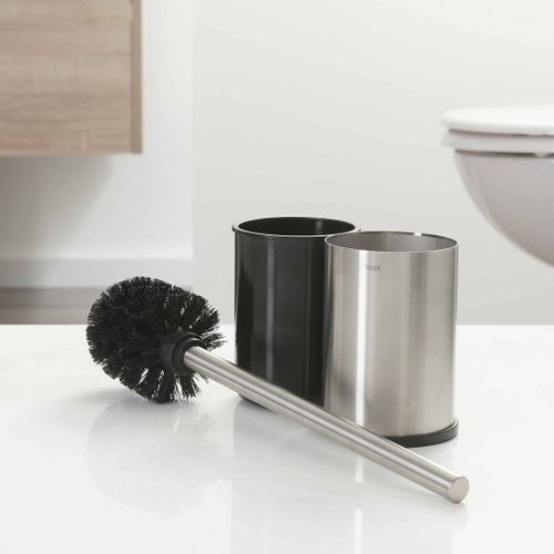 Brosse Et Porte-brosse De Toilette Colar Argenté 1314930946