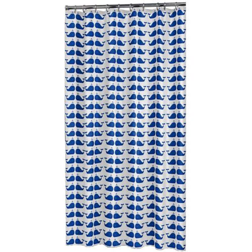 Rideau De Douche Whale Bleu Et Blanc