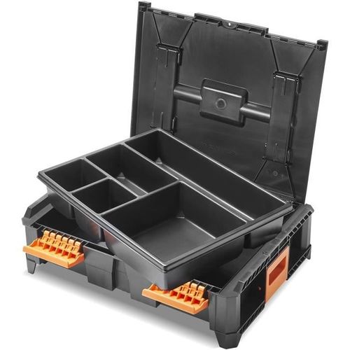 Insert Compartimenté - 5 Cases Fixes - Pour Coffret Professionnel - Emboîtable - 40x30x7 Cm