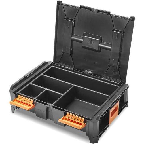 Insert Compartimenté - 5 Cases Fixes - Pour Coffret Professionnel - Emboîtable - 40x30x7 Cm