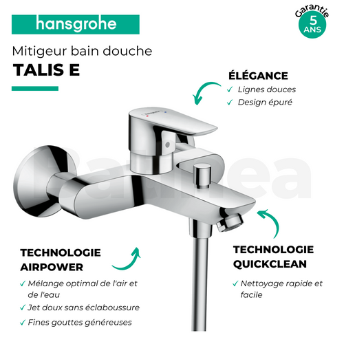 Mitigeur Bain Douche Mécanique Hansgrohe Talis E Chromé