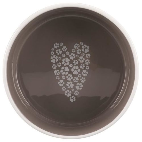 Écuelle Céramique Pet's Home - 1,4 L - Ø 20 Cm - Creme Et Taupe - Pour Chien