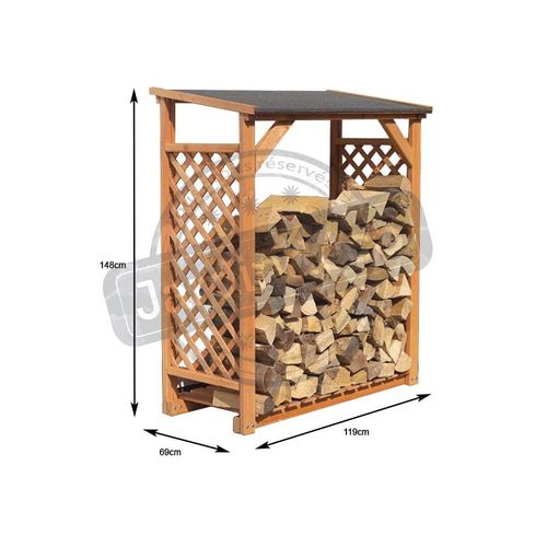 Abri Bûches En Bois Coloris Miel Simple