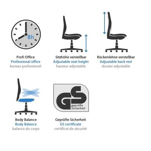 Tabouret Pivotant Sitness 40 Noir