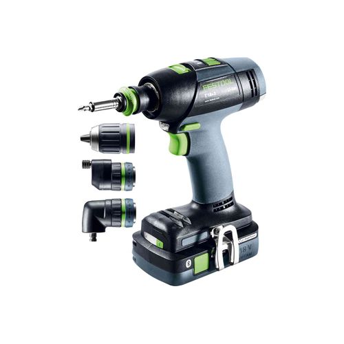 Perceuse-visseuse 18v T 18+3 Hpc 4,0 I-set + 2 Batteries 4.0ah + Chargeur + Coffret Systainer 3 - Fe