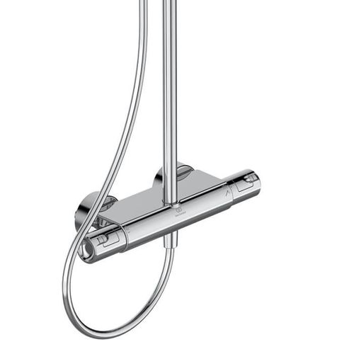 Colonne De Douche Thermostatique Avec Tablette Ceratherm T50 Pomme 20 Cm + Douchette 11 Cm