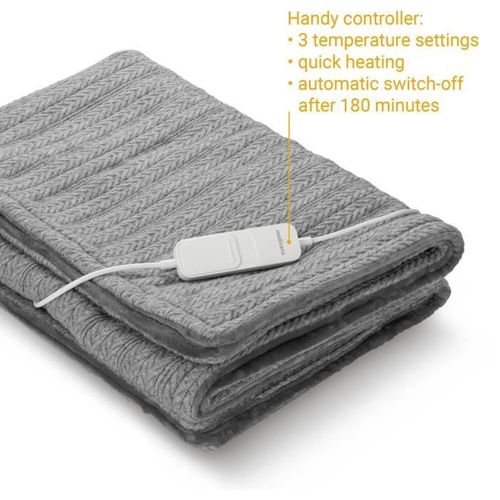 Couverture Chauffante Réversible En Maille - Hb 680 - Chauffe Rapide 120 W - Arrêt Auto