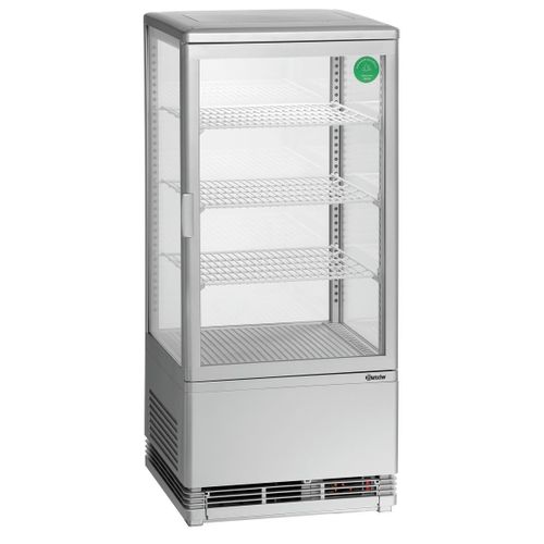Mini Frigo Vitrine à Poser - 78 Litres Argent -