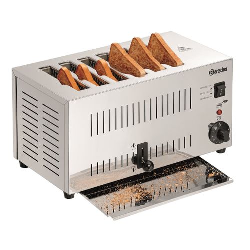 Grille-pain Professionnel Inox - 6 Tranches -