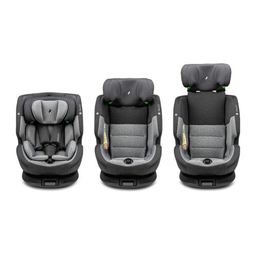 Siège Auto Bébé/enfant One360 Rotatif Isofix - 40-150 Cm - 0 à 12 Ans - Groupe 1/2/3 - Gris
